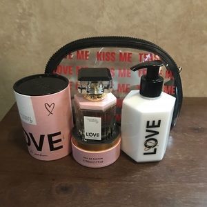 Victoria Secret Love Perfume, Lotion and Bag